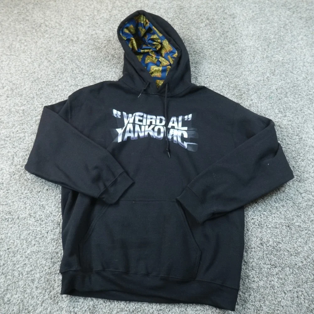 Weird Al Yankovic Hoodie Mens L Black Pullover Sweatshirt Ill Advised Vanity Top